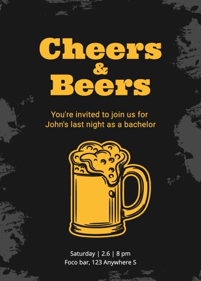 Bachelors'party invitation