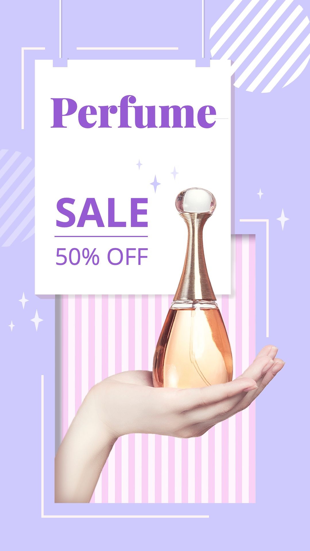 Stripe Element Women’s Perfume Fragrance Sale Promotion Ecommerce Story