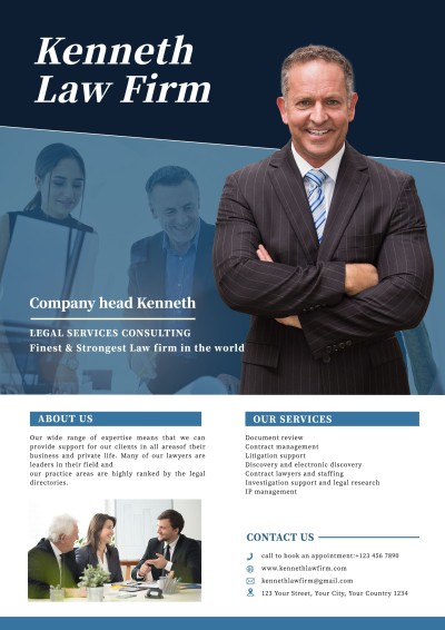 Commercial Law Firm Legal Services Business Introduction Flyer