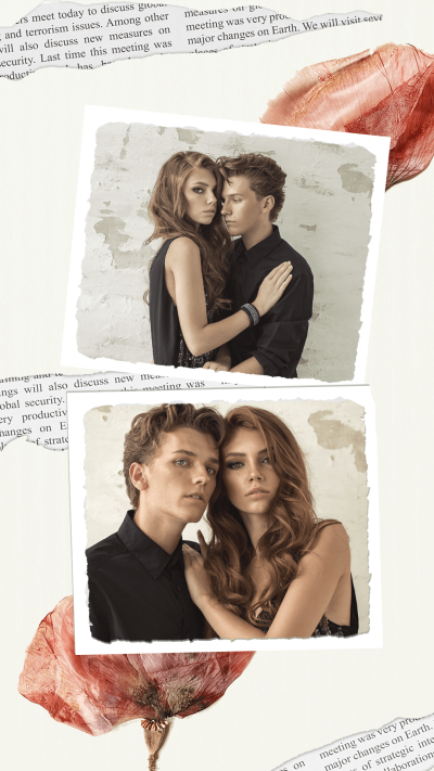 Literary Fresh Style Paper Tearing Element Couple Moment Record Instagram Story