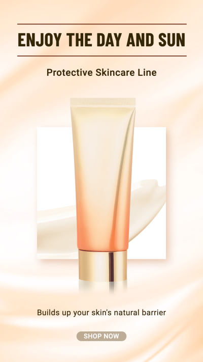 Sunscreen Skincare Personal Care Beauty Cosmetics Product Promo Ecommerce Story
