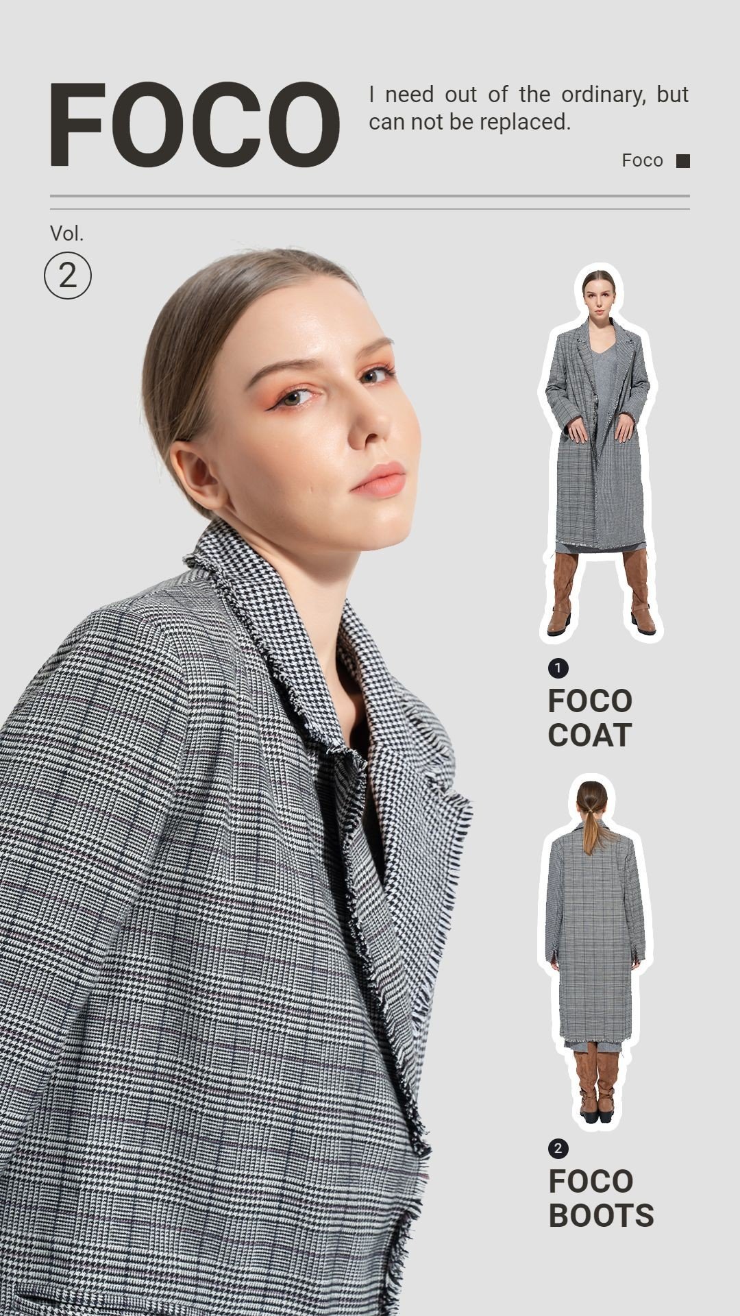 Minimalist Style Magazine cover style Women's Wear Display Instagram story