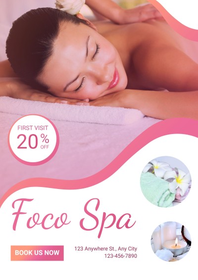 Commercial Pink Rectangle Frame Beauty Salon Promotion Flyer