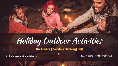 Simple Holiday Outdoor Activities Facebook Event Cover