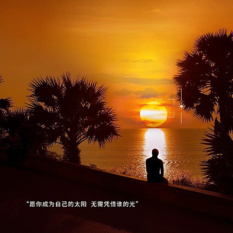 风景黄昏字幕简约风plog模板