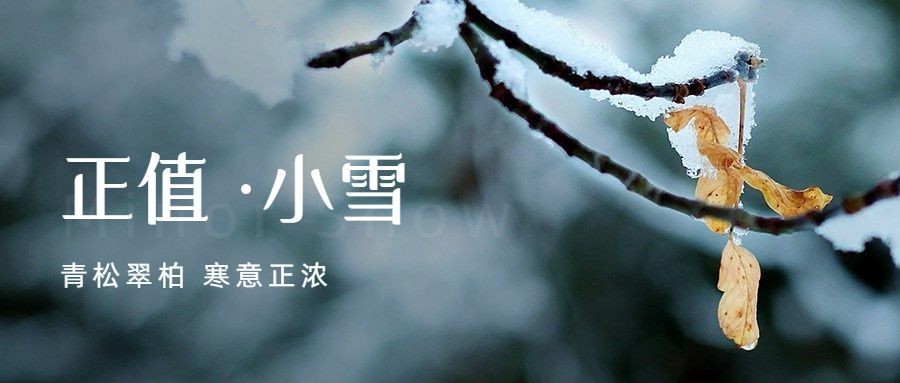 小雪节气祝福问候冬天实景公众号首图