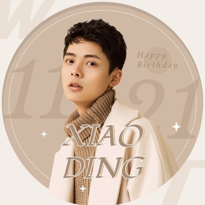 清新简约生日生贺饭圈头像明星应援