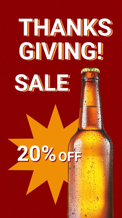 Alcohol Holiday Promotion Thanksgiving Instagram Story Image