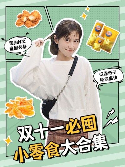 双十一购物攻略漫画风小红书配图