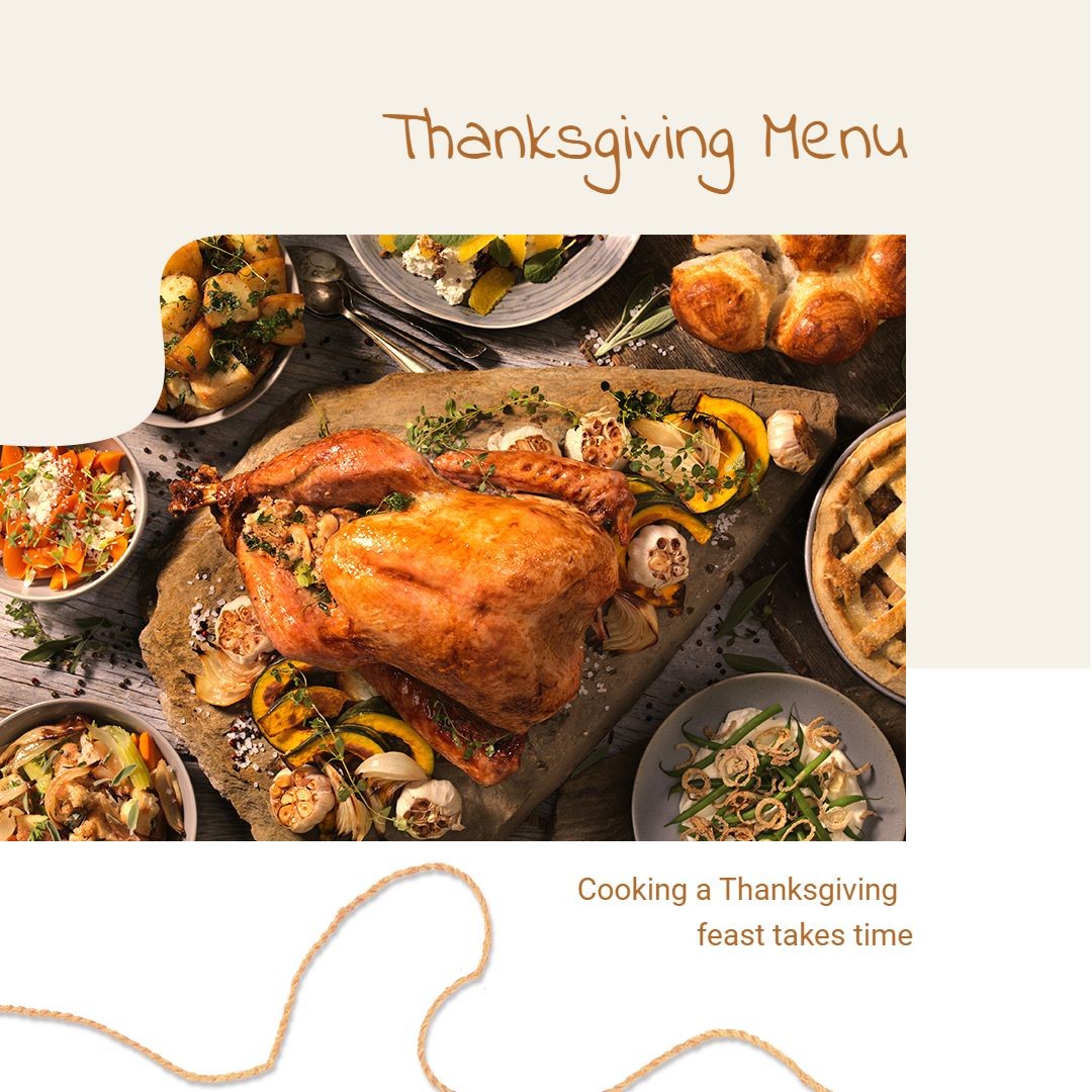 Luxury Thanksgiving Menu Delicacy Display Ecommerce Product Image