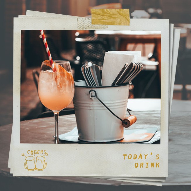 食物饮料酒水拍立得美食记录文艺风plog模板预览效果