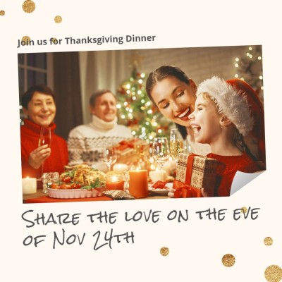 Thanksgiving Family Activities Display Photos Template Poster Instagram Post