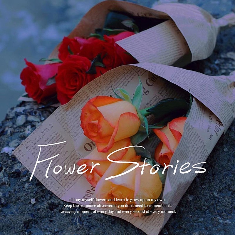 静物花束生活记录分享模板