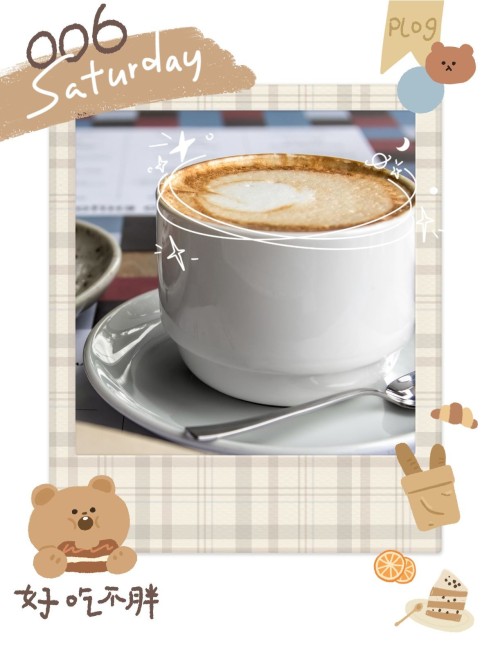 美食拍立得照片涂鸦美食记录模板2预览效果