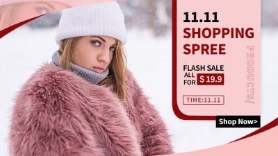 双11服装女装跨境海报banner
