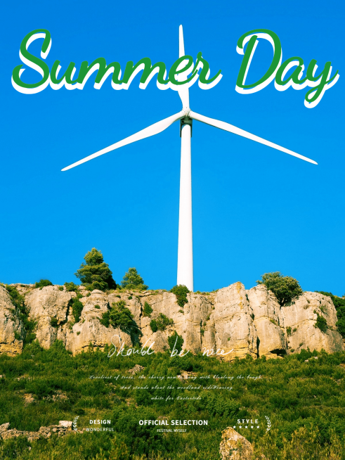 夏天郊游草地森林手写字杂志风plog模板预览效果