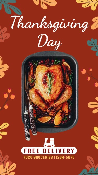 Thanksgiving Delicacy Delivery Promotion Ecommerce Story