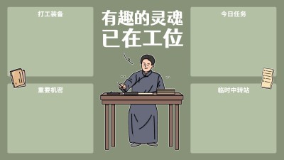 觉醒年代趣味打工人分区电脑壁纸