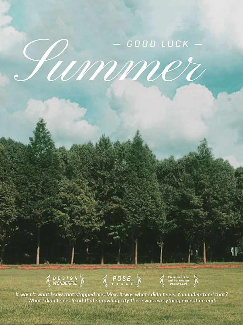 夏日风景生活分享记录杂志风plog模板