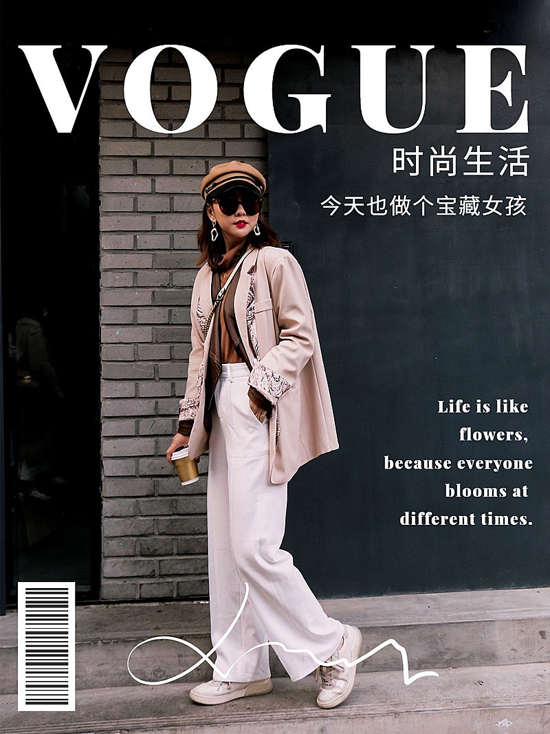 电影海报/杂志自拍晒照杂志风plog模板