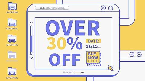 简约通用双11跨境电商海报banner