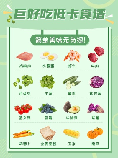 微商减肥瘦身低卡食品小红书配图