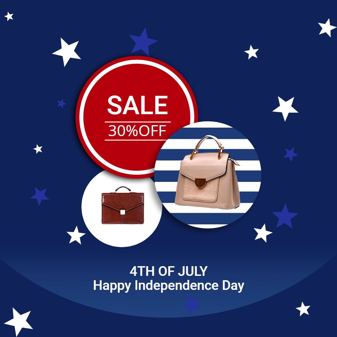 Independence Day Bags Discount Promotion Sale Ecommerce Product Image预览效果