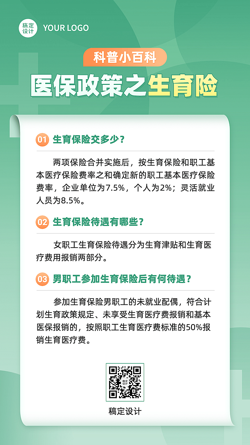 政务民生医保医疗保障知识科普消息动态融媒体手机海报