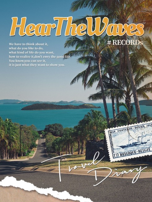 风景海边复古风plog模板预览效果