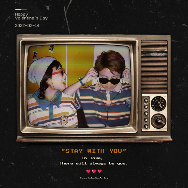 2.14情人节情侣晒照电视机plog模板预览效果