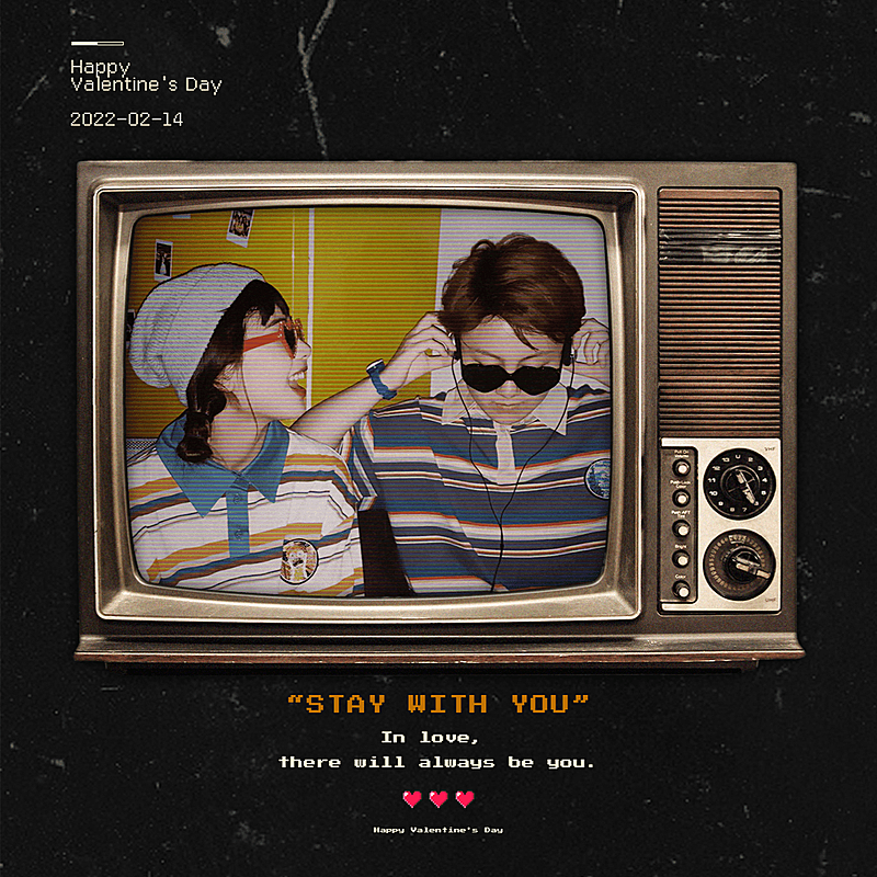 2.14情人节情侣晒照电视机plog模板