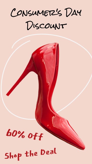 Consumer's Day Women's Shoes High Heels Display Sale Promo Ecommerce Story预览效果