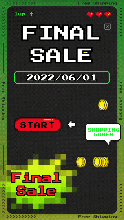 Creative Style Game Interface Simulation Big Sale Instagram Story Video