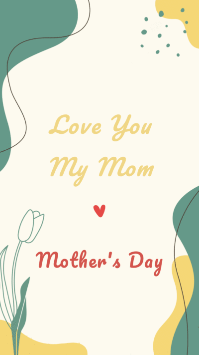 SImple LIterary Style Color Block Element Mother's Day Greeting Instagram Story Video