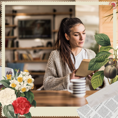 Aesthetic Vintage Floral Mark Template