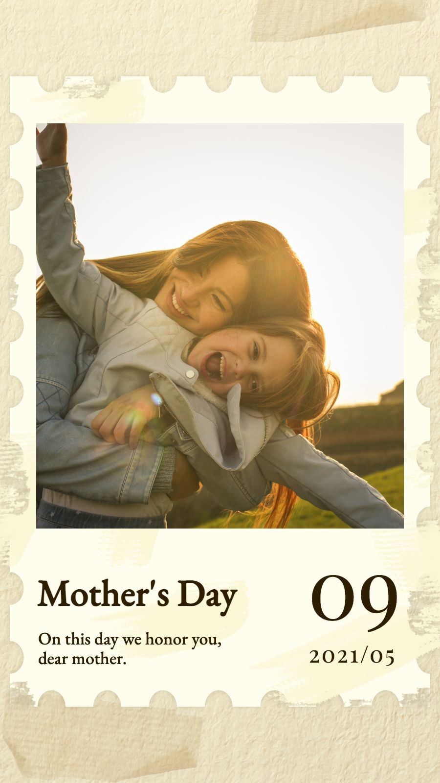 Literary Mother's Day Group Photo Display Greeting Instagram Story预览效果