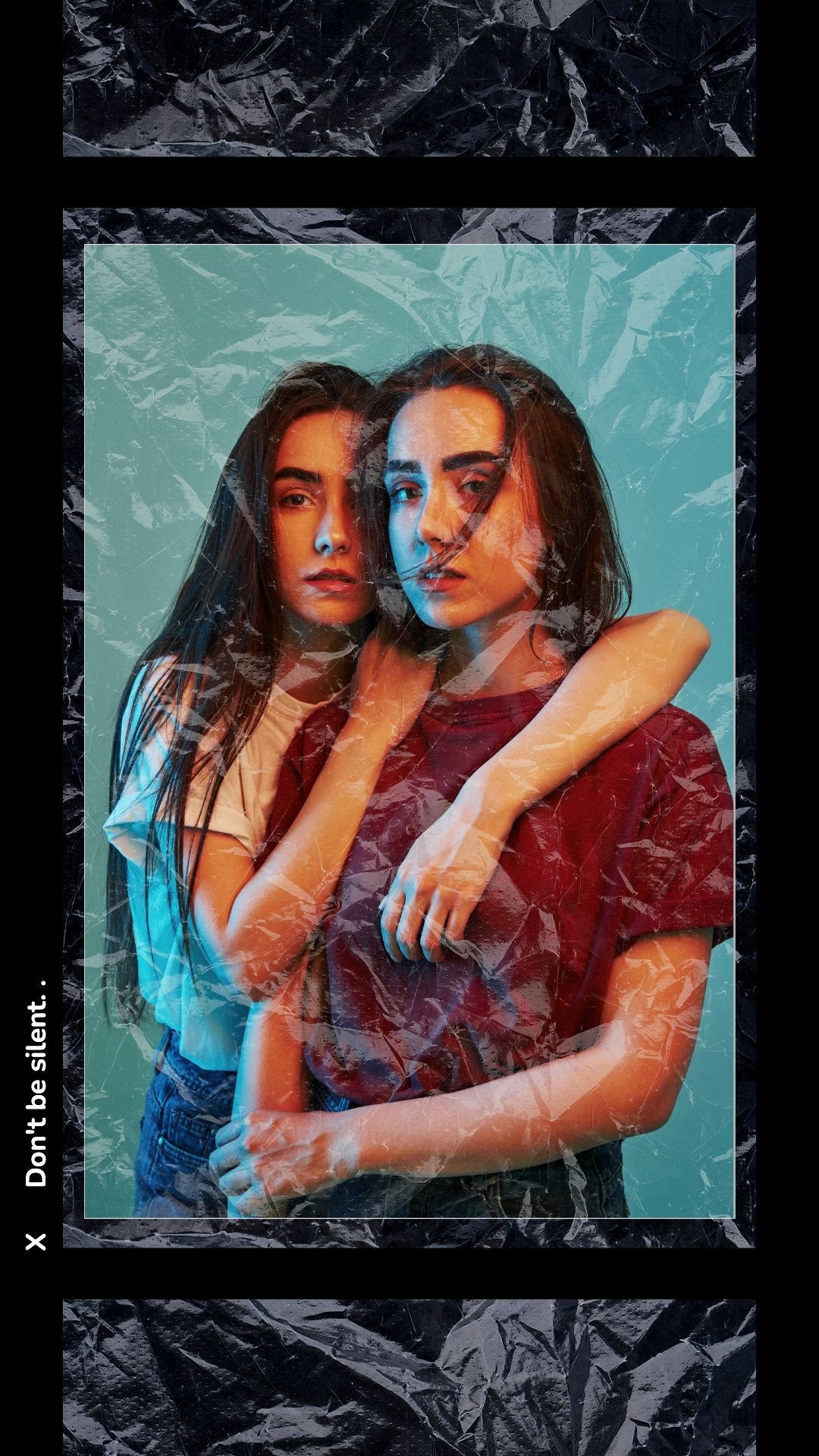 Creative Plastic Texture Simulation Girls Instagram Story