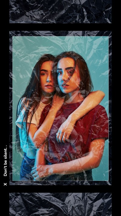 Creative Plastic Texture Simulation Girls Instagram Story