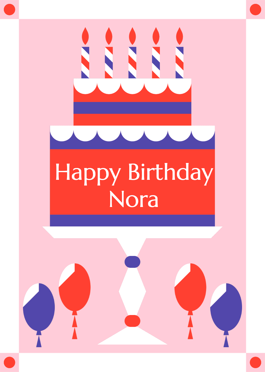 Literary Style Geometry Birthday blessings Greeting Card