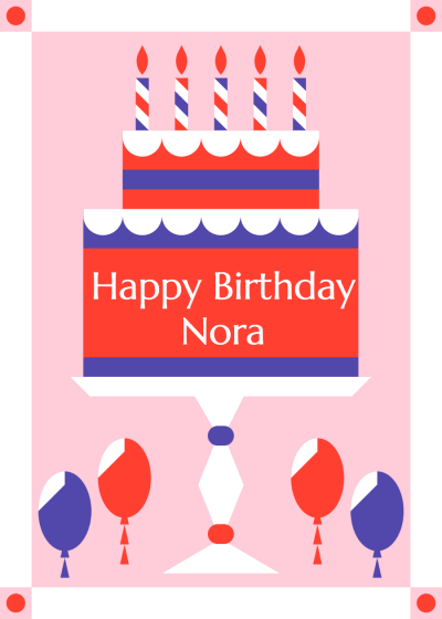 Literary Style Geometry Birthday blessings Greeting Card