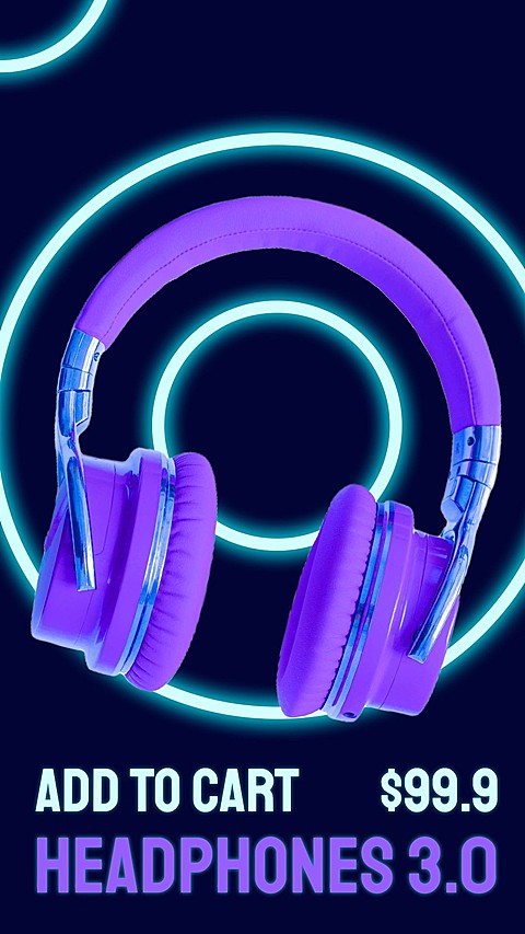 Light ring Element Headset New Arrival Display Promo Ecommerce Story