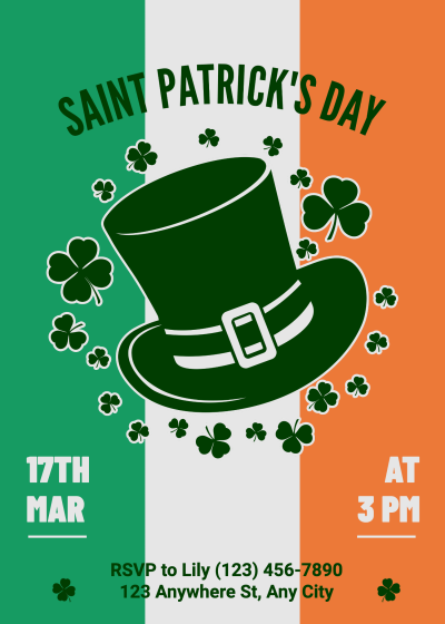 Saint Patrick's Day Celebrate Party Invitation Letter