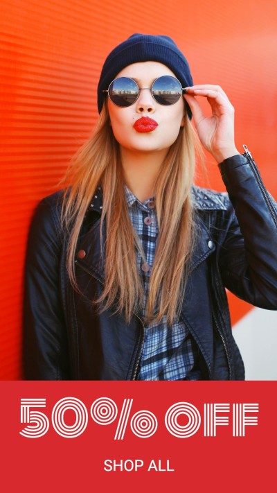 Woman Photo Cosmetics Price Discount Promotion Fashion Simple Style Instagram Story