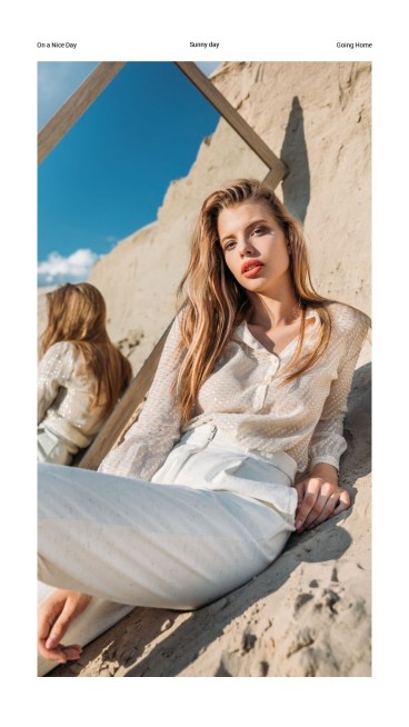 Female Rail Travel Photo Simple Fashion Style Film Simulation Poster Instagram Story预览效果