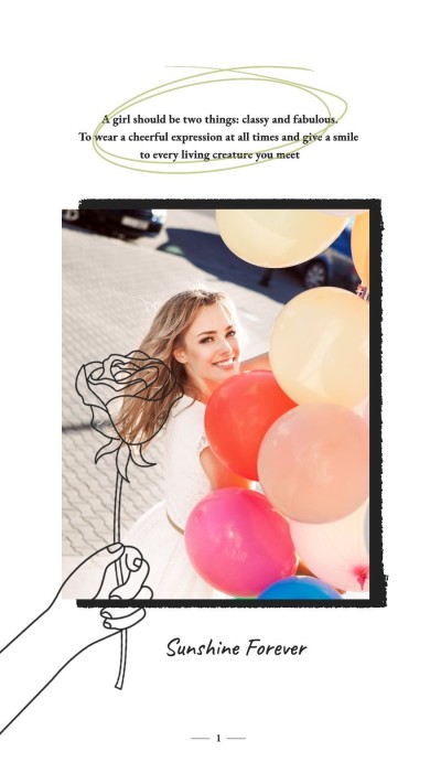 Simple Literary Woman Personal Lifestyle Display Instagram Story