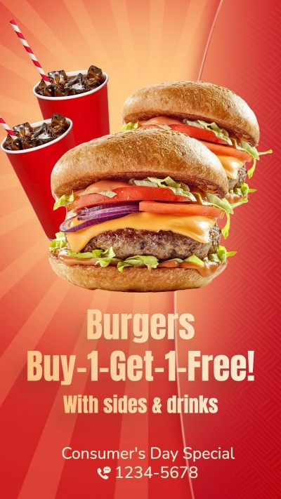 Consumer's Day Fast Food Sale Promo Ecommerce Story