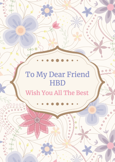 Fresh Style Hand Painted Flower Background Birthday blessings Greeting Card