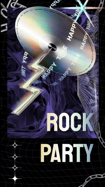 Creative Style Chain Element Rock Party Instagram Story Video