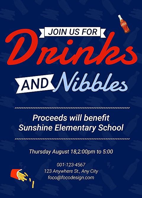 Simple Dotted Line Decorate Fundraising Invitation Letter