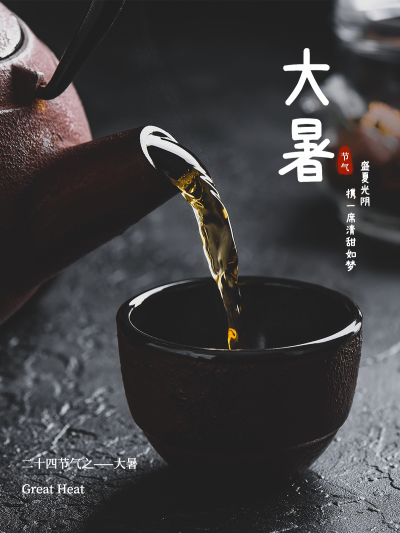 夏日节气大暑简约风plog模板